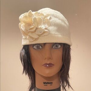 Betmar Cream Floral Women's Hat